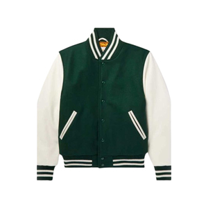 Chaqueta universitaria personalizada con inicial y parche de chenilla, chaqueta de merchandising universitario, chaqueta de merchandising para aficionados, chaqueta universitaria personalizada. - Product Image 1