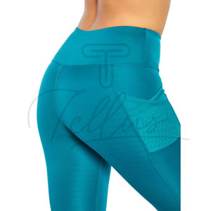 Nouveau design tendance : Leggings capri de sport pour femme, longueur cheville, en Spandex/Polyester, extensibles dans quatre directions, taille haute, pour yoga et gym, personnalisables - Product Image 2