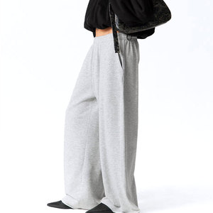 กางเกงวอร์มโอเวอร์ไซส์สำหรับผู้หญิง สไตล์สตรีท ขากว้าง ผ้าฝ้ายหนา กางเกงจ็อกเกอร์ทรงหลวม กางเกงลำลอง กางเกงทรงหลวมอินเทรนด์ - Product Image 3