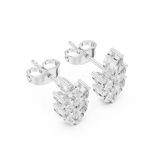 Boucles d'oreilles en moissanite ronde 14K en or pour un usage quotidien - Product Image 3