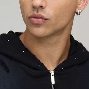 Rainbow <b>Spray</b> Customized Design Men Streetwear Factory Men's Punk Street <b>Style</b> Graphic Print Rhinestone Embellished Ninja Hoodie - Product Image 5