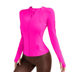 Personnalisez votre propre veste de yoga athlétique avec logo, pour une utilisation en intérieur et en extérieur, vêtements de fitness yoga, veste de yoga courte pour femmes - Product Image 1