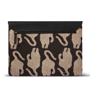 Housse pour ordinateur portable en cuir véritable, motif imprimé, avec logo personnalisé, sac de voyage d'affaires - Product Image 4