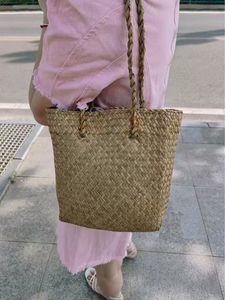 Sac à main en jute écologique robuste avec poignées renforcées, sac de courses réutilisable - Product Image 3