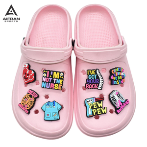 AIFRAN Breloques pour sabots en PVC souple, style lettre animale, motif fleur, accessoires DIY pour chaussures de jardin, vente en gros - Product Image 1