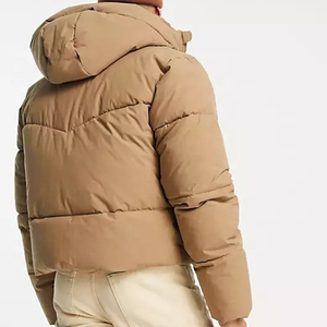 Chaqueta de Invierno Acolchada para Hombre, Personalizada, con Capucha, Gruesa, de Alta Calidad, Fabricante Mayorista, Abrigo Acolchado Cálido, Color Camel - Product Image 2