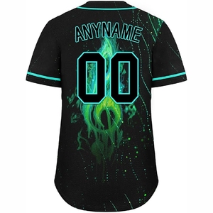 Maillots de baseball sublimés haute performance avec tissu absorbant la transpiration pour les sportifs actifs - Product Image 3