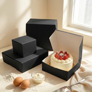 Custom Design High-End Recycled Materials Logo Printing Cake Boxes Food-Grade Cookie Bread Pastry Donut Macarons Bakery - Product Image 5