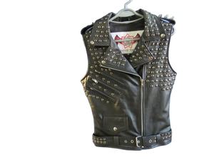 GLORIOUS STREET-chaqueta de cuero auténtico con remaches para mujer, chaqueta a la moda, de piel de oveja auténtica - Product Image 3