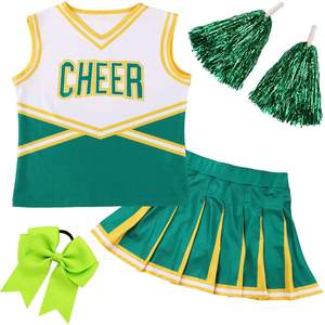 Uniforme de animadora con diamantes de imitación, disfraz de animadora para niña, uniforme de animadora deportiva juvenil sublimado a medida - Product Image 4