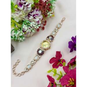 Kashish Moissanite Watch-Adjustable Indian Ethnic Artificial Jewellery Brass - Product Image 1