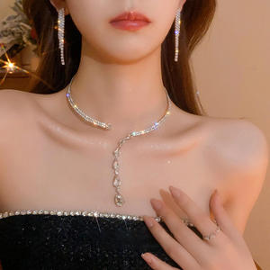 Collier de luxe unisexe en or blanc avec diamant rond taille brillant couleur D naturel certifié IGI, cadeau de mariage ou d'anniversaire, bijoux - Product Image 3