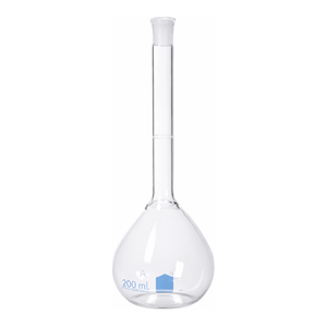 สำหรับขวดปริมาตร PYREX VISTA Class A ขนาด 50 มล. และ 2000 มล. ทำจากแก้วบอโรซิลิเกตพร้อมจุกแก้วเพื่อการวัดในห้องปฏิบัติการที่แม่นยำ - Product Image 1