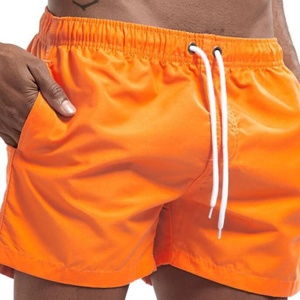 OEM Muscle Men's Solid Color Running Shorts Single-<b>layer</b> Quick Drying Plain Dyed 100% Nylon Canvas Fabric Elastic Waist Casual - Product Image 3