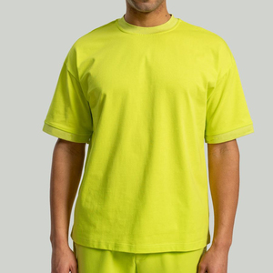 T-shirt Homme Oversize en Coton Peigné Lourd de Haute Qualité 100% – Vente en Gros Streetwear avec Logo Personnalisé Sérigraphié et Épaules Tombantes - Product Image 5
