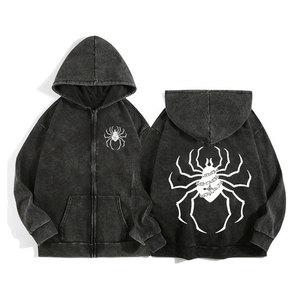 Sudadera con Capucha Oversize Harajuku Wearpex Unisex de Algodón 100% con Cremallera Completa, Forro Polar, Estampado Gráfico Frontal, Cortavientos y Ecológica para Invierno - Product Image 2