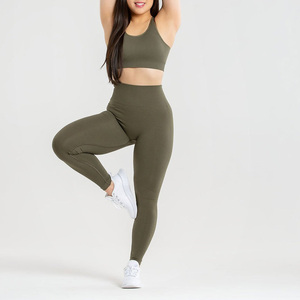 Leggings de yoga taille mi-haute pour femmes, grandes tailles, hiver, décontractés, respirants, 300g, longueur genou, coton bambou, fitness, mode, vente en gros - Product Image 2