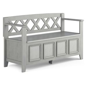 Panca portaoggetti da ingresso Amherst Fog Grey con funzione scarpiera - Product Image 2