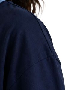 Navy Blue Women Oversized T Shirt Casual Crew Neck Short Sleeve Contrast Trim Loose Fit Soft Breathable Summer Streetwear <b>Top</b> - Product Image 3