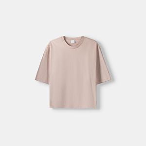 เสื้อยืดทรงบ็อกซี่ คอโอ แขนสั้น ผ้าฝ้าย 100% ทรงหลวมไหล่ตก ระบายอากาศได้ดี เป็นมิตรกับสิ่งแวดล้อม รับสกรีนโลโก้ - Product Image 6