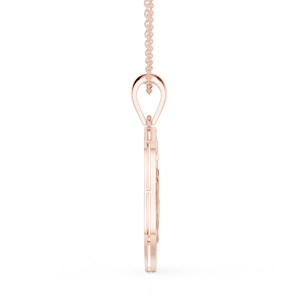 Collar con Colgante de Ancla Náutica y Timón de Barco de Lujo con Diamantes Cultivados en Laboratorio en Oro Rosa de 14K/18K - Product Image 3