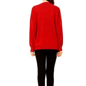 Cardigan décontracté pour homme en laine/nylon tricoté, respirant, col en V ample, couleur unie, broderie, poignets et ourlet côtelés, idéal pour l'hiver - Product Image 2