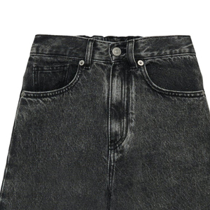 Pantalon tendance pour garçons, jean noir dégradé, coupe droite, pour acheteurs en gros, service OEM, avec poches latérales et design décontracté. - Product Image 4