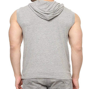 Camiseta sin mangas con capucha para hombre, ropa deportiva informal, ropa deportiva transpirable para entrenamiento y ejercicio al aire libre, tela suave y elástica - Product Image 4