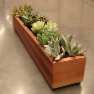 Juego de 3 Macetas Rectangulares de Madera Vintage para Jardín, Macetas para Hierbas, Jardinera de Ventana con Asa para Decoración de Jardín - Product Image 4