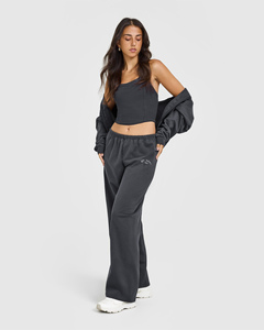 Pantalon de jogging droit léger pour femme avec logo personnalisé, motif graphique, en molleton bouclette doux – Pantalon de survêtement et pantalon pour femme - Product Image 3