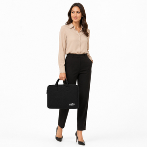 New Arrival Modern Fashion Waterproof Crossbody Shoulder Strap Anti Scratch Woolen <b>Laptop</b> Sleeve <b>Case</b> for Women Men - Product Image 5