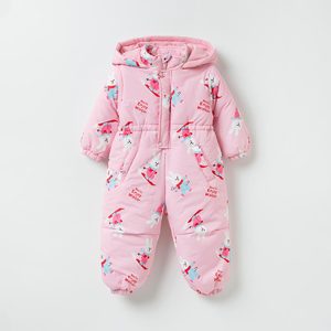 Traje de Esquí Premium Coreano OZKIZ E01 para Niñas, Ropa de Invierno Moderna al por Mayor para Niñas de 2 a 7 Años, Técnicas de Impresión Sintética - Product Image 1