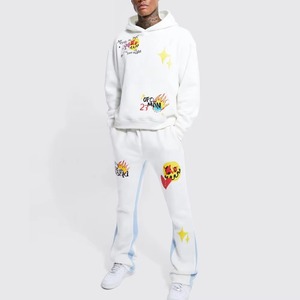 Wholesale OEM 100% Cotton DTF Print Tracksuit Logo Soft Lightweight Breathable Jogger Set Winter Urban Fashion Streetwear Outfit - Product Image 1