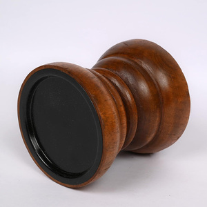 Vente d'usine de bougeoir en bois de manguier naturel sculpté à la main pour ferme, salle à manger ou chambre à coucher, mini bougeoirs en bois - Product Image 2