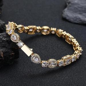 Pulsera de Diamantes Hip Hop, Pulsera con Incrustaciones de Múltiples Piedras, Pulsera de Oro de Lujo, Joyería de Diamantes Cultivados en Laboratorio, Pulsera Masculina - Product Image 4