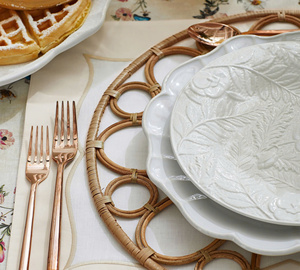 Hot Selling Wholesale Round Rattan Wall Decor Handcrafted Woven Flower Rosette <b>Placemat</b> For Living Room Hotel Restaurant - Product Image 5