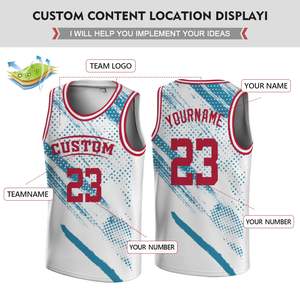 Camiseta de Baloncesto para Adultos al por Mayor de Sports World, Sublimación Completa, Transpirable, de Secado Rápido, Uniformes de Talla Grande - Product Image 4