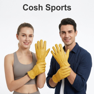 Gants de travail en cuir véritable de qualité supérieure Cosh Sports, équipement de sécurité robuste, fabricant du Pakistan - Product Image 1