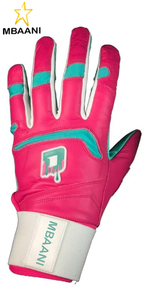 ถุงมือตีลูกเบสบอล Clash (สีชมพู/สีเขียวอมฟ้า) - ถุงมือหนังแท้สำหรับผู้เล่นเบสบอลและซอฟต์บอล - สำหรับเด็กและผู้ใหญ่ - Product Image 3