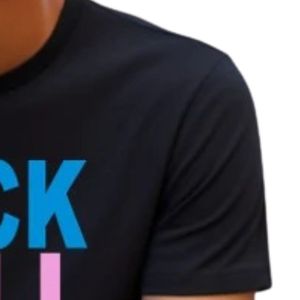Camiseta Negra de Manga Corta con Estampado Gráfico para Niñas Pequeñas, Camiseta Informal con Diseño de Letras Azules y Rosas en Relieve, Suave y Cómoda, Moda Infantil - Product Image 2