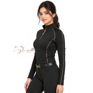 Chemise de base pour l'équitation pour femmes, tissu durable et écologique, design respirant, coupe flexible, options personnalisables - Product Image 2