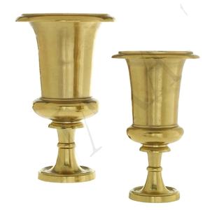 Florero de Metal para decoración del hogar con logotipo personalizado, decoración de boda de lujo para hoteles y restaurantes, jarrón de suelo para venta al por mayor - Product Image 1