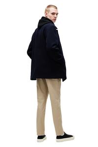 กางเกงย้อมสีธรรมดาทรงสลิมฟิตสำหรับผู้ชายกางเกงใส่สบายผ้าคอตตอนทอลายทแยงผ้ายืดสำหรับราคาขายส่ง - Product Image 3