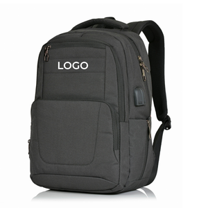 Minimalist Oxford Laptop <b>Backpack</b> with USB Port and Zipper Closure Unisex Softback 20-39L Capacity Shoulder <b>Straps</b> - Product Image 1