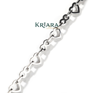 Collar de Plata S925 con Baño de Rodio para Mujer, con Diamantes Cultivados en Laboratorio en Forma de Corazón, con Cadena y Engaste Pavé, Joyería Romántica para Boda - Product Image 4