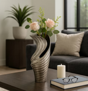 Gold Finished Rounded Vase European Style Flower Vase Modern Home Garden Decor Wedding Party Tabletop Decor - Product Image 5