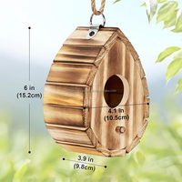 Nichoir en bois haut de gamme pour l'extérieur, fabriqué à la main, pour la décoration de jardin, l'observation des oiseaux et l'habitat de la faune.