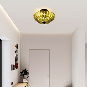 Plafonnier semi-encastré 3 lumières, luminaire moderne noir avec verre vert, compatible LED - Product Image 2