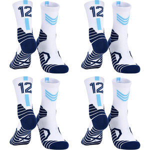 Chaussettes de sport de basketball personnalisées en gros, légères, respirantes, tricotées, pour l'été et l'extérieur, à compression - Product Image 4