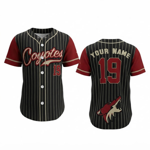 Camiseta de Béisbol Personalizada para Hombre, Diseño de Coyotes, Impresión Digital, Sin Mangas, Poliéster/Algodón, Secado Rápido, Transpirable, para Todas las Temporadas - Product Image 5